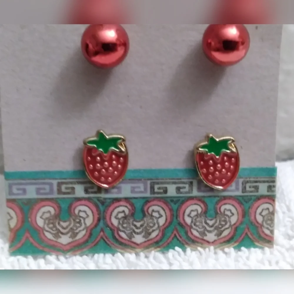 Strawberry Earring Set
